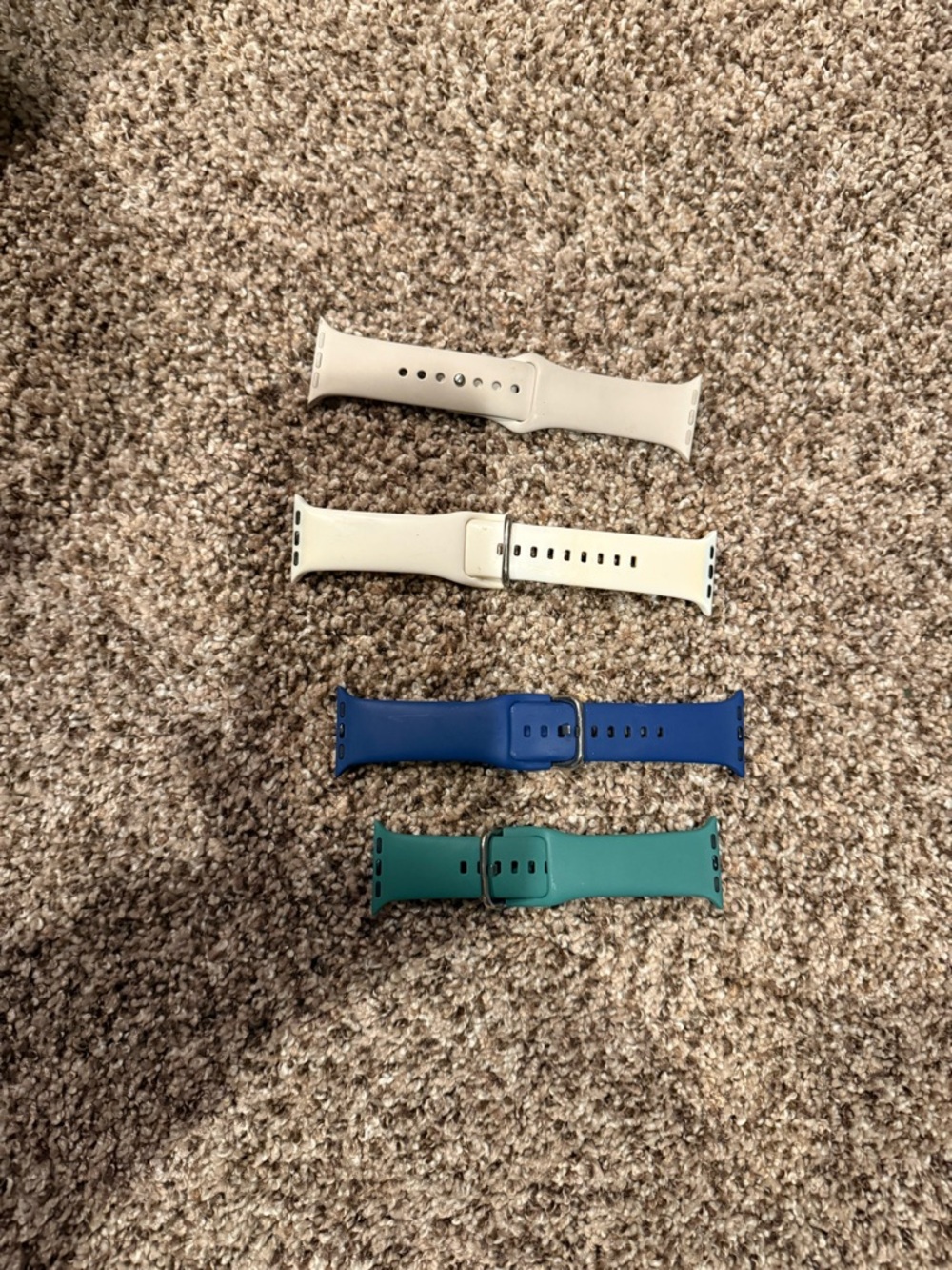 Silicone Watch Bands - Ivory, Blue, Teal, Cream